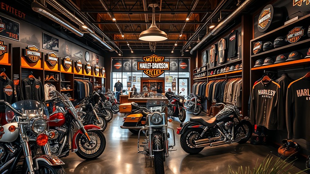 exclusive harley davidson merchandise selection