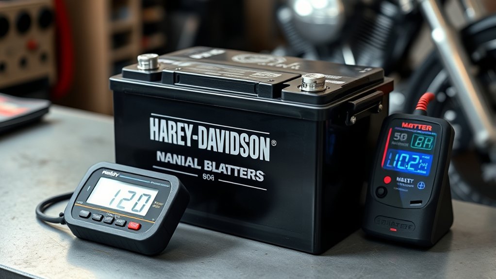 harley battery voltage levels