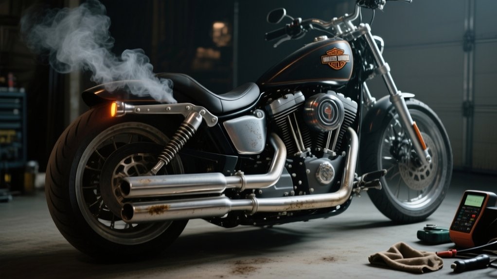 harley engine backfire