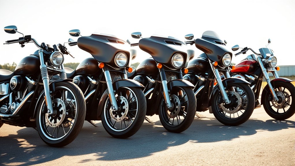 harley models weight differences