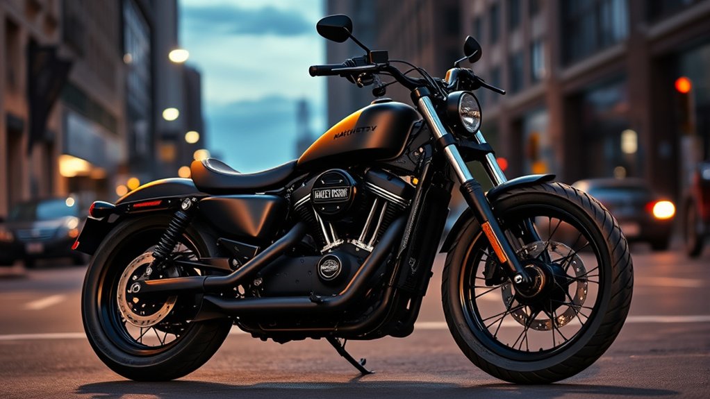 modern sporty harley cruiser