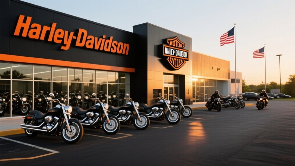 number of harley dealerships