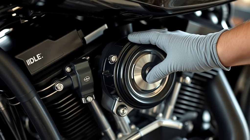 prepare motorcycle before adjusting