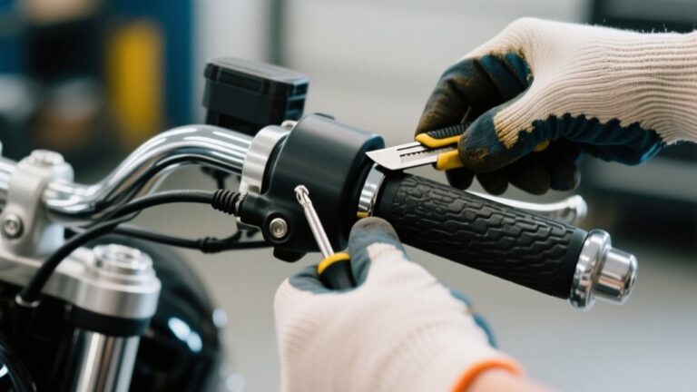 replacing motorcycle handle grips