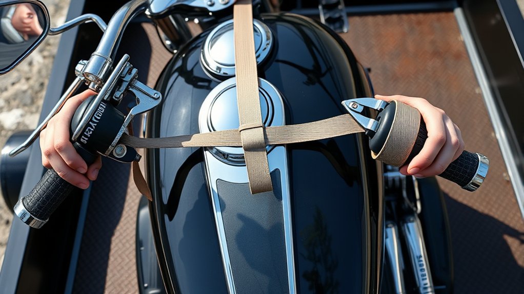secure handlebars with soft ties