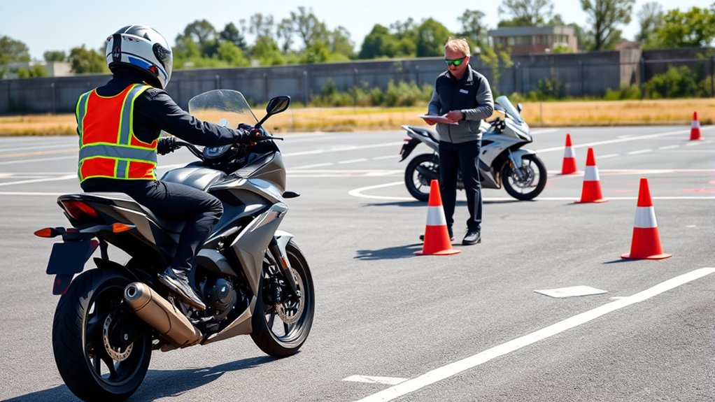 training on large motorcycles