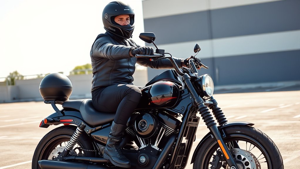wear helmet boots gear