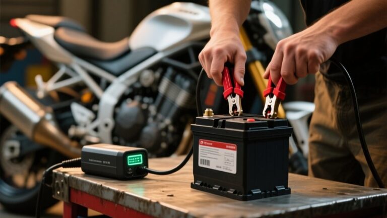 charge motorcycle battery safely