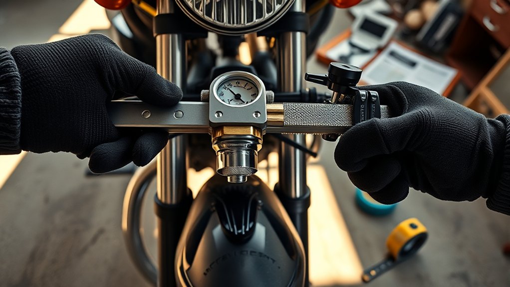 ensure perfectly vertical bike