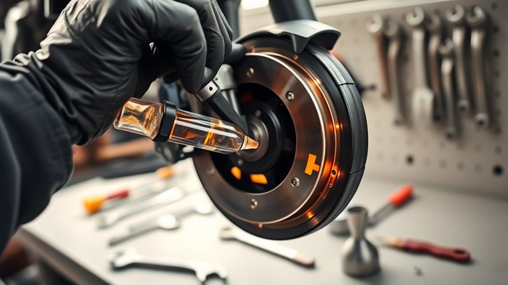 inspect pads fluids rotors