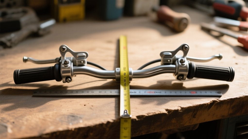 measuring motorcycle handlebar dimensions