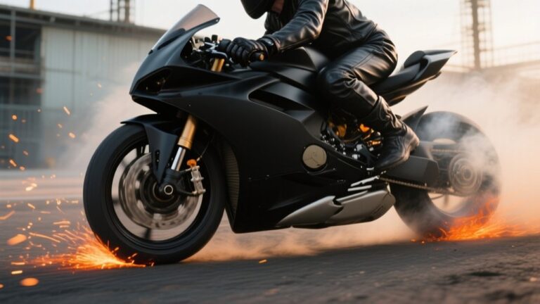 motorcycle burnout step by step