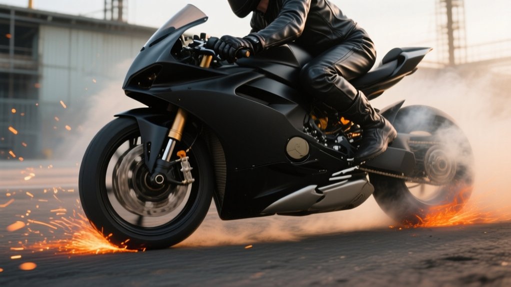 motorcycle burnout step by step