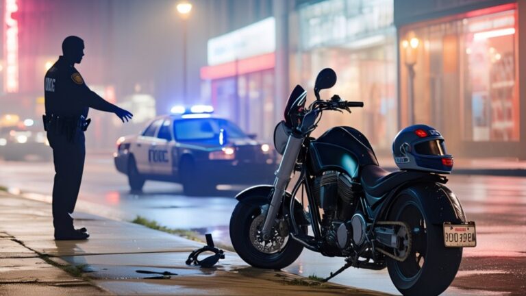 police impound parked motorcycle