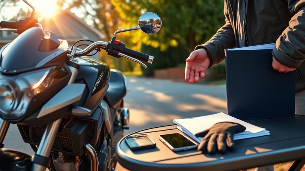 sell your motorcycle safely